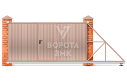 Откатные ворота для дачи под ключ 2200×3200 ЗМК-7329