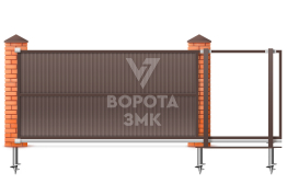 Ворота откатные механические под ключ 2500×3500 ЗМК-7179