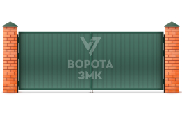 Распашные ворота Дорхан с электроприводом 1500×1750 ЗМК-4702