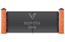 Распашные ворота 3000×2750 с электроприводом Дорхан ЗМК-4677