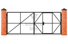 Ворота электрические распашные 2250×3000 ЗМК-4864